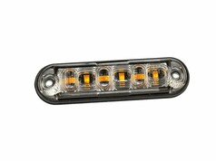 LED Blitzer 6LED orange mit 4 Warnblitzprogrammen