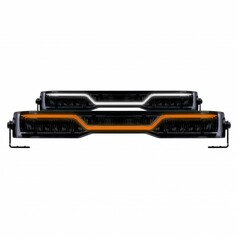 LED Lichtbalken X-Spider Venom mit dunklem Geh�use, zeigt wei�es und orangefarbenes Licht.