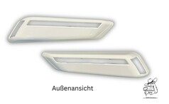 Zwei wei�e Kunststoff-Abdeckungen f�r T�rbeleuchtung, passend f�r Vo 21+/AERO.
