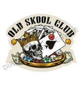 DTS Aufkleber Old skool Club Skull