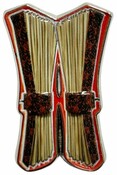 DTS PIN Rundumgardine Pl�sch rot