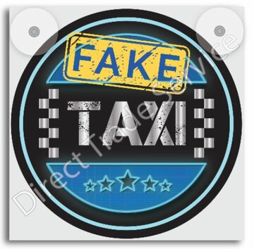 Leuchtkasten 17x17 "Fake Taxi"