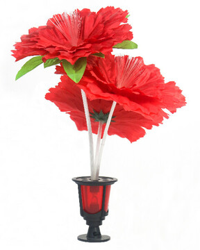 Beleuchtete Blume rot