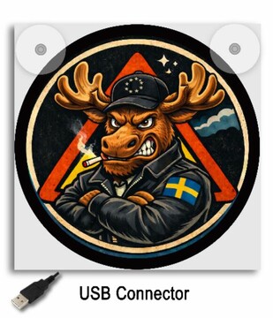 Leuchtkasten 17x17  "Angry Moose"