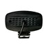 R�ckseite des schwarzen ovalen LED Fernscheinwerfers PILOT Glare Oval-Pro aus Aluminium mit Halterung und Kabel.