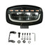 Schwarzer LED Fernscheinwerfer PILOT Glare Oval-Pro mit wei�em Positionslicht und orangefarbenen Warnleuchten, inkl. Montagesatz.