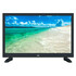 Schwarzer Majestic 19 Zoll Smart TV mit lebhaftem Strandbild auf dem Display und schwarzen Standf��en.