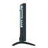 Schwarzer Majestic Smart TV auf Standfu�, seitliche Ansicht mit Anschl�ssen und Bedienelementen.