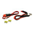 Batteriekabel mit Zigarettenanz�nderstecker und Batterieklemmen, sowie gelbe Sicherungen f�r den Power Inverter.