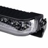 Schwarzer LED Lichtbalken Venom mit Aluminiumgeh�use, klarer PC-Linse, sichtbaren LED-Chips und seitlicher Halterung.