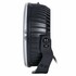 Runder LED-Scheinwerfer X-Spider Ninja von der Seite. Robustes schwarzes Aluminiumgeh�use mit klarer Linse und Halterung.
