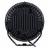 R�ckseite des runden, schwarzen LED Scheinwerfers X-Spider NINJA RUND aus Aluminium mit Montageb�gel und Kabel.