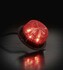 Rotes LED-Ersatzglas mit Blinkerfunktion, klar, rund.