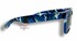 Sonnenbrille im Pl�sch-Stil mit blauem Muster.